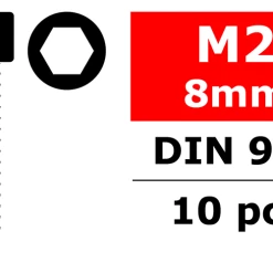 Team Corally Steel Screws M2 X 8mm Hex Socket Head (10)