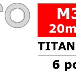 Team Corally Itanium Screws M3 X 20mm Hex Button Head (6)