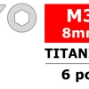 Team Corally Itanium Screws M3 X 8mm Hex Flat Head (6)
