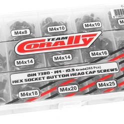 Team Corally - Screw Set M4 - Hex Button Head - 265pcs