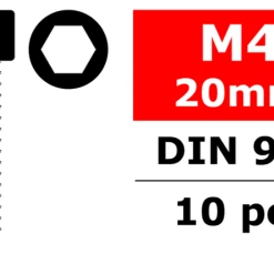 Team Corally Steel Screws M4 X 20mm Hex Socket Head (10)
