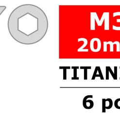 Team Corally Itanium Screws M3 X 20mm Hex Flat Head (6)