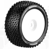 Louise RC T-Pirate 1:8 Truggy Tires - 1:2 Offset White Rim - Soft (2)
