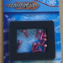 Hobbypro Hex Screw 3x8mm Pink (10)