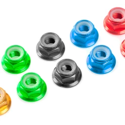 Team Corally Aluminium Nylstop Nut M4 Flanged Green (10) -Louise RC Shop 27522