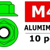 Team Corally Aluminium Nylstop Nut M4 Flanged Green (10) -Louise RC Shop 321
