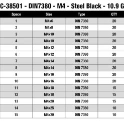 Team Corally - Screw Set M4 - Hex Button Head - 265pcs -Louise RC Shop 326