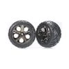 Traxxas Tires & Wheels Anaconda/All-Star Black Chrome 2,8" (2) -Louise RC Shop 3776a