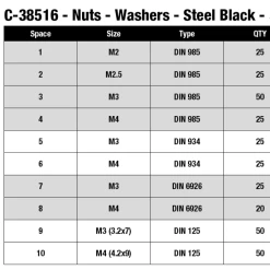 Team Corally - Nuts - Lock Nuts - Washers Set - 320pcs -Louise RC Shop 383