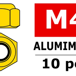 Team Corally - Aluminium Nylstop Nut - M4 - Gold (10)