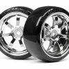 HPI Racing - T-Drift Tire Preglued On RAYS 57S-Pro Chrome Wheel - 26mm - 0-offset - (2) -Louise RC Shop 4739 4739 01p 800 600