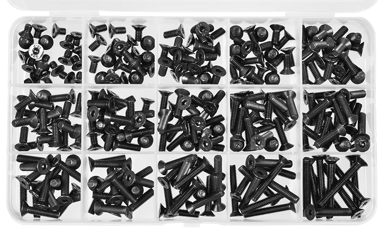 Team Corally - Screw Set M4 - Hex Flat Head - 265pcs 4 Team Corally - Screw Set M4 - Hex Flat Head - 265pcs - Image 2