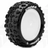Louise RC 1:10 Pre Mounted E-Spider 4WD Front Tire With 12mm White Rim - Soft (2)