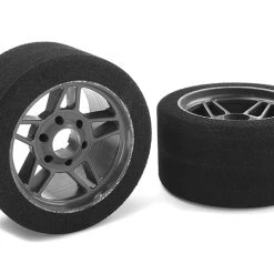 Team Corally Attack Foam Tires 1/8 Circuit 30 Shore Front Carbon Rims (2)