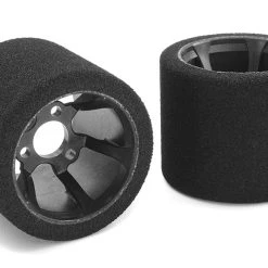 Team Corally Attack Foam Tires 1/12 Circuit 30 Shore Pink Rear Carbon Rims (2)