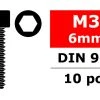 Team Corally Steel Screws M3 X 6mm Hex Socket Head - (10) -Louise RC Shop C 3001 30 06
