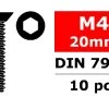 Team Corally Flat Head Hex Screw - M4x20 (10) -Louise RC Shop C 3002 40 20