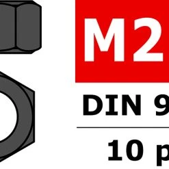 Team Corally Steel Nut M2,5 Black Coated (10)