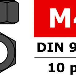 Team Corally Steel Nut M4 Black Coated (10)