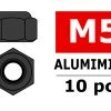 Team Corally Aluminium Nylstop Nut M5 Gun Metal (10) -Louise RC Shop C 31043