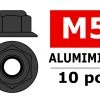 Team Corally Aluminium Nylstop Nut M5 Flanged Gun Metal (10) -Louise RC Shop C 31143