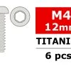 Team Corally Itanium Screws M4 X 10mm Hex Button Head (6) -Louise RC Shop C 34043