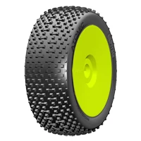 GRP 1:8 BU - ATOMIC - New Closed Cell Insert - Mounted On New Closed Yellow Wheel - (2): Soft A