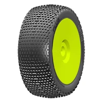 GRP 1:8 Buggy - Plus - New Closed Cell Insert - Mounted On New Closed Yellow Wheel - (2): ExtraSoft X