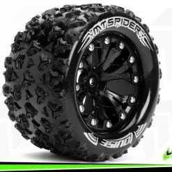 Louise RC 1:10 MT-Spider 2.8" Monster Truck Tire On Black Wheel - ARRMA Offset - Sport (2) -Louise RC Shop LR T3203SBM D162