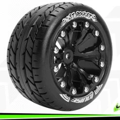 Louise RC 1:10 ST-Rocket 2.8 Inch Truck Tire Mounted On Black Rim - ARRMA Offset - Sport (2) 7 Louise RC 1:10 ST-Rocket 2.8 Inch Truck Tire Mounted On Black Rim - ARRMA Offset - Sport (2) -Louise RC Shop LR T3208SBM D1