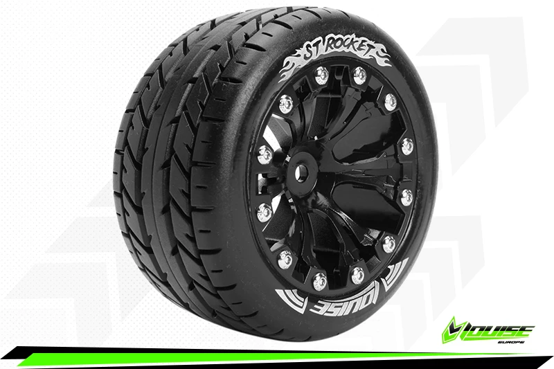 Louise RC 1:10 ST-Rocket 2.8 Inch Truck Tire Mounted On Black Rim - ARRMA Offset - Sport (2) 5 Louise RC 1:10 ST-Rocket 2.8 Inch Truck Tire Mounted On Black Rim - ARRMA Offset - Sport (2) - Image 3