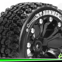 Louise RC 1:10 ST-Hummer 2.8 Inch Truck Tire Mounted On Black Rim - ARRMA Offset - Soft (2) -Louise RC Shop LR T3209SBM