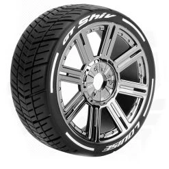 Louise RC Tires & Wheels GT-SHIV 1/8 GT Soft (MFT) (2): Black Wheel -Louise RC Shop LR T3284SBC nologo
