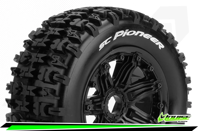 Louise RC - SC-Pioneer 1/5 Buggy Tire On Black Bead-Lock Wheel - Sport - Rear - 24mm Hex - (2) 4 Louise RC - SC-Pioneer 1/5 Buggy Tire On Black Bead-Lock Wheel - Sport - Rear - 24mm Hex - (2) - Image 2