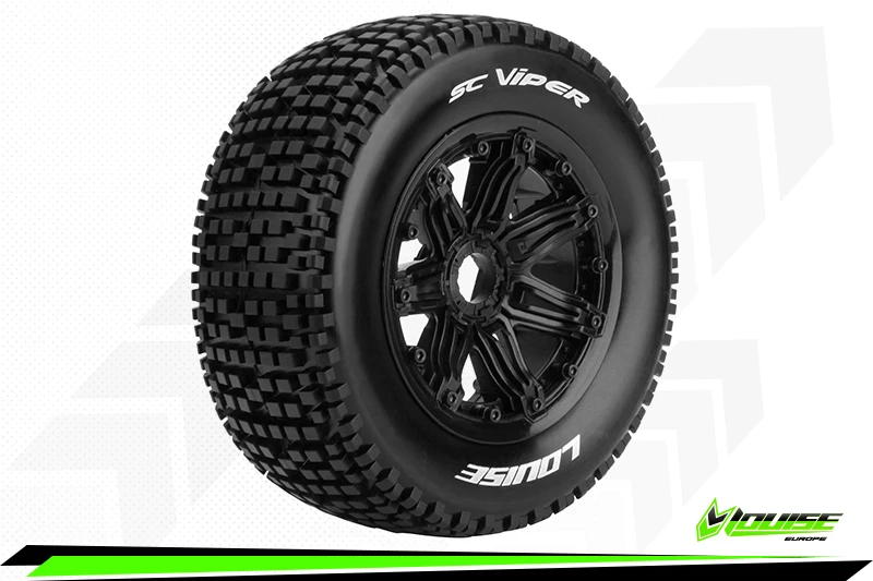 Louise RC - SC-Viper 1/5 Buggy Tire On Black Bead-Lock Wheel - Sport - Rear - 24mm Hex - (2) 4 Louise RC - SC-Viper 1/5 Buggy Tire On Black Bead-Lock Wheel - Sport - Rear - 24mm Hex - (2) - Image 2