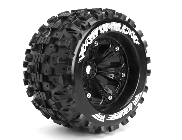 Louise RC 1:8 3.8 Inch Monster Tire MT-Uphill Mounted On Black Wheel - 0 Offset - Sport (2) 3 Louise RC 1:8 3.8 Inch Monster Tire MT-Uphill Mounted On Black Wheel - 0 Offset - Sport (2)