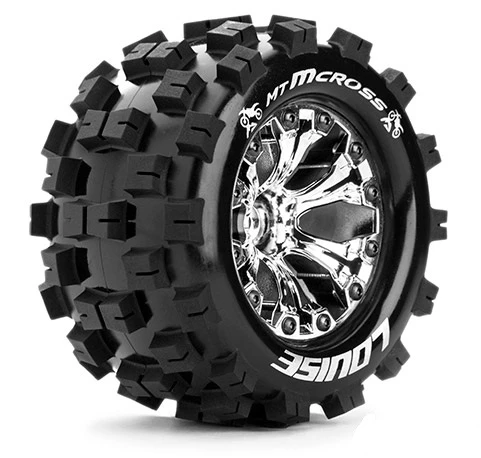 Louise RC OUISE RC Tire & Wheel MT-MCROSS 2.8" - Chrome - 0-Offset (2) 3 Louise RC OUISE RC Tire & Wheel MT-MCROSS 2.8" - Chrome - 0-Offset (2)