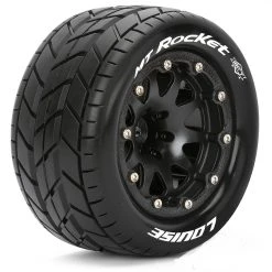 Louise RC Tires & Wheels MT-ROCKET 1/10 Black Beadlock (1/2) Soft MFT (2)