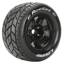 Louise RC Tires & Wheels ST-ROCKET 3,8" Black MFT 1/2-Offset (2)