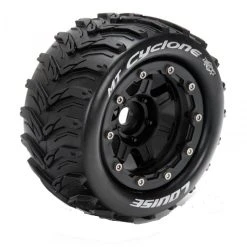 Louise RC Tires & Wheels MT-CYCLONE Maxx (MFT) (2): Black Chrome -Louise RC Shop LT3331SB 1