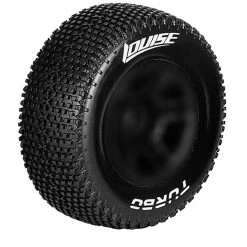 Louise RC - Turbo SC Tyre With Black Rim For Asso SC10 4x4 - Mounted - Soft - (2) -Louise RC Shop Louise20turbo