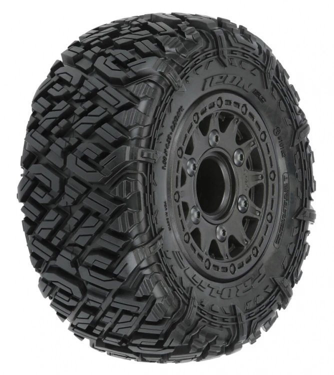 PRO-LINE 1:10 Icon M2 Mounted On 2.2"/3.0" Black Raid SC Wheel 12mm Hex - (2) 3 PRO-LINE 1:10 Icon M2 Mounted On 2.2"/3.0" Black Raid SC Wheel 12mm Hex - (2)