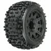 PRO-LINE 1/8 Badlands F/R 3.8" MT Tires Mounted 17mm Blk Raid (2)