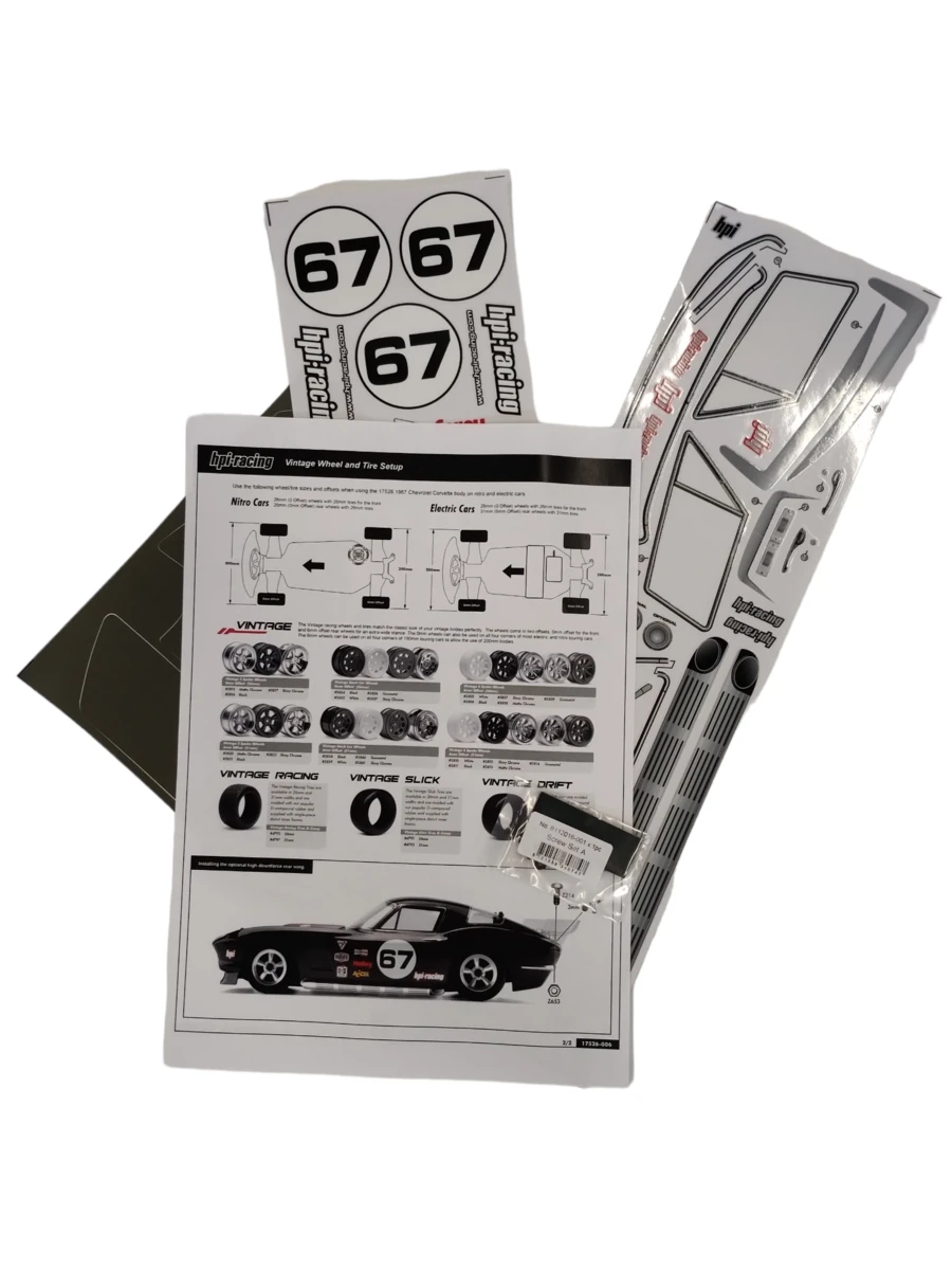 HPI Racing -Racing 1967 Chevrolet Corvette Clear Body (200mm) 5 HPI Racing -Racing 1967 Chevrolet Corvette Clear Body (200mm) - Image 3