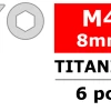 Team Corally Itanium Screws M4 X 8mm - Hex Flat Head - (6)
