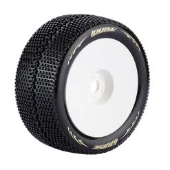 Louise RC T-Turbo 1:8 Truggy Tires - 0 Offset White Rim - Soft (2) -Louise RC Shop T3112Sw