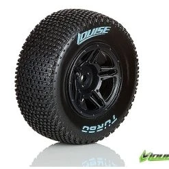 Louise RC SC - Turbo SC Tyre With Black Rim For Losi SCTE (Mounted) - Soft - (2)