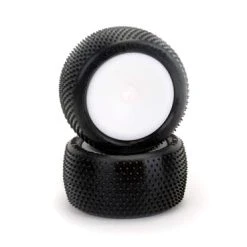 Schumacher Pre-Glued Hex Mini Pin 1 - Rear Tyres - Yellow (2)