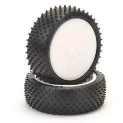 Schumacher Pre-Glued Mini Dart - 4WD Front Tyres - Yellow (2)