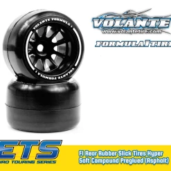Volante F1 Rear Rubber Slick Tires Asphalt Hyper Soft Compound Preglued (2) -Louise RC Shop VT VF1 HARSS 1